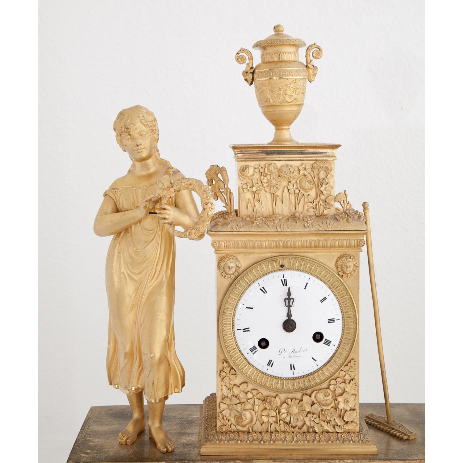 Pendule Clock, France, First Half of the 19th Century 3