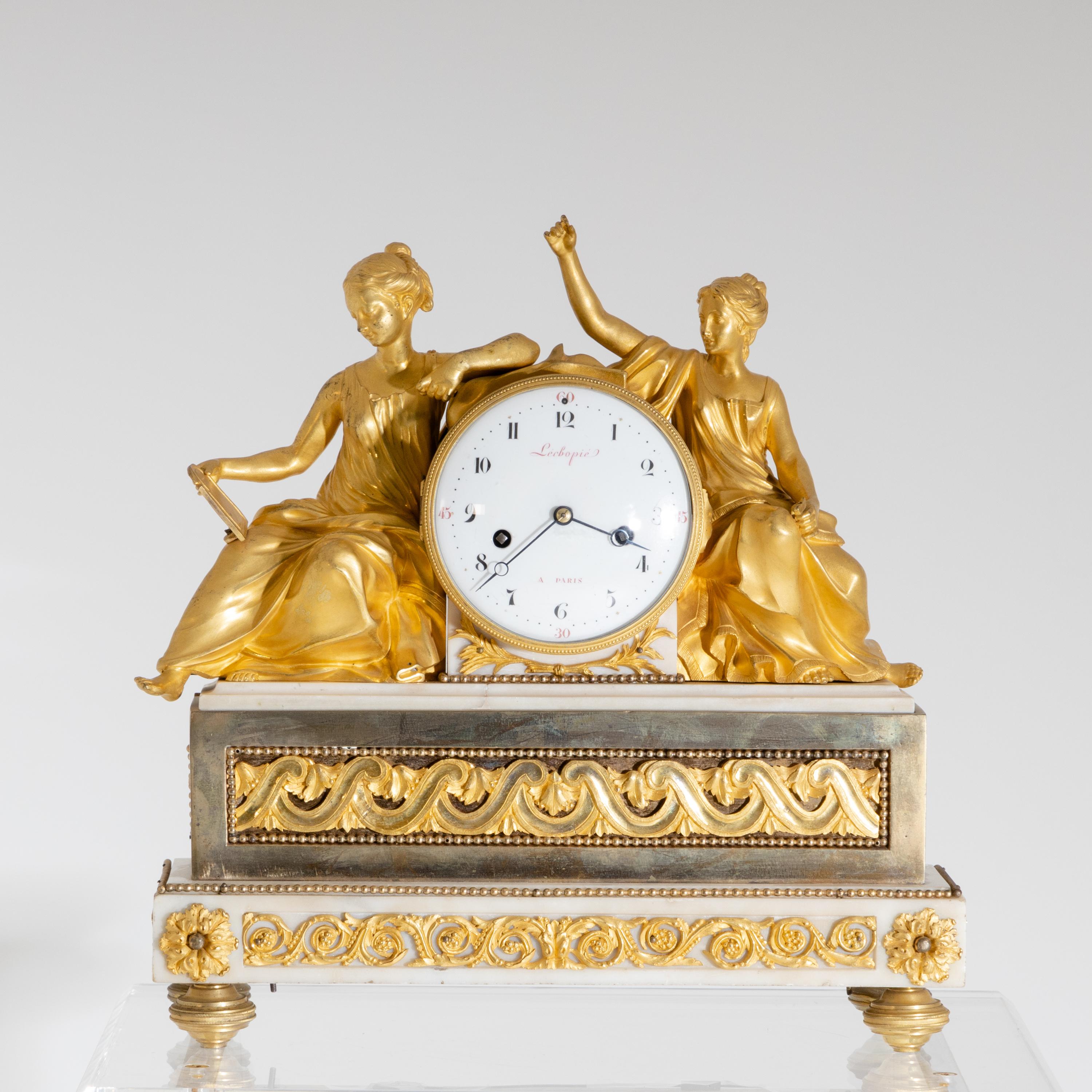 Pendule Clock “Studying the Tablets of the Law”, France, Paris, circa 1770-1780 5