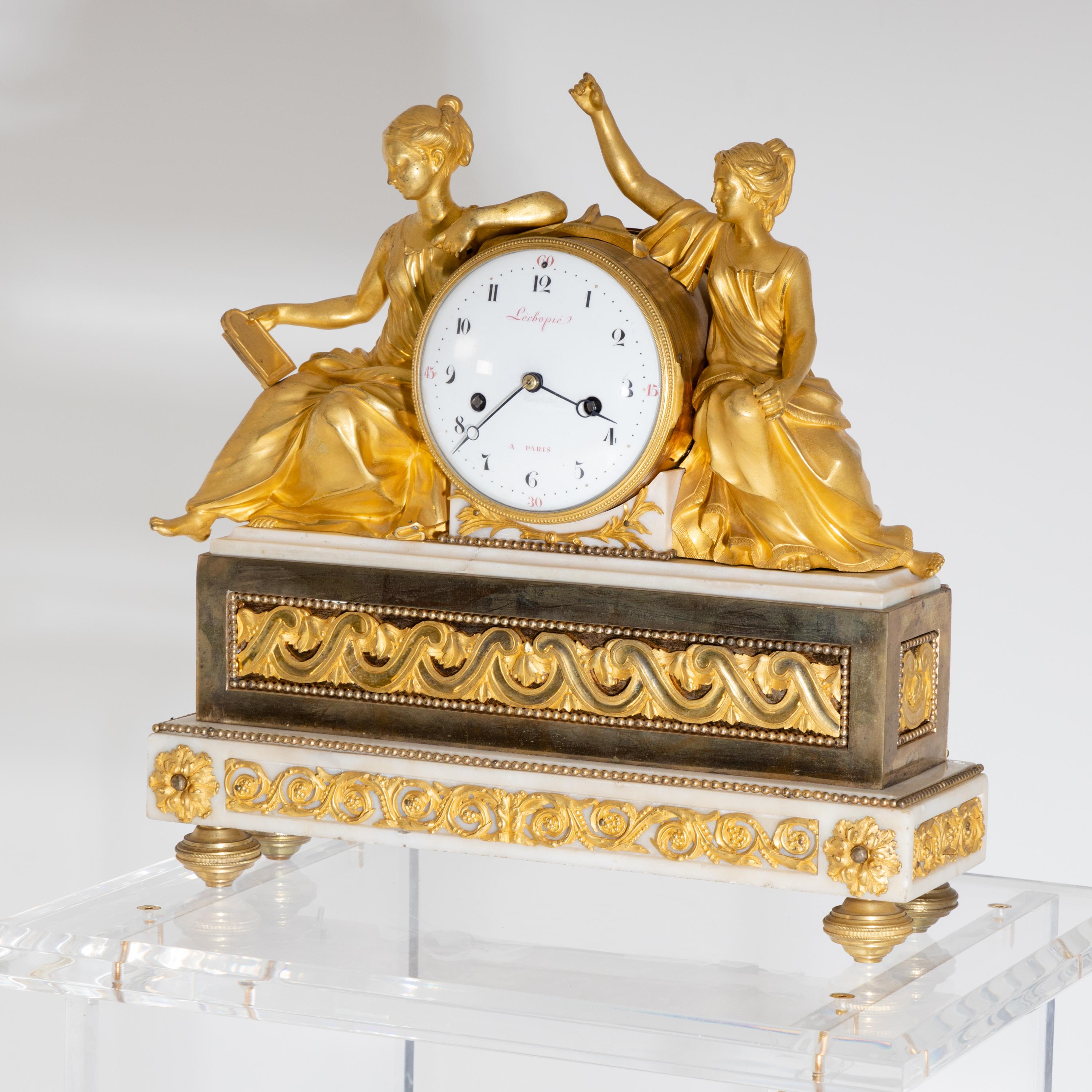 Pendule Clock “Studying the Tablets of the Law”, France, Paris, circa 1770-1780 6