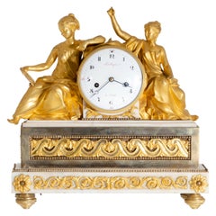 Pendule Clock “Studying the Tablets of the Law”, France, Paris, circa 1770-1780