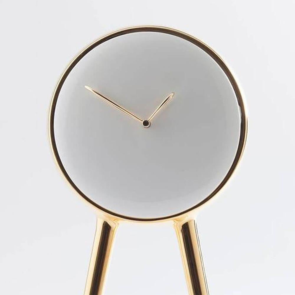 Contemporary Pendule Gold Clock For Sale
