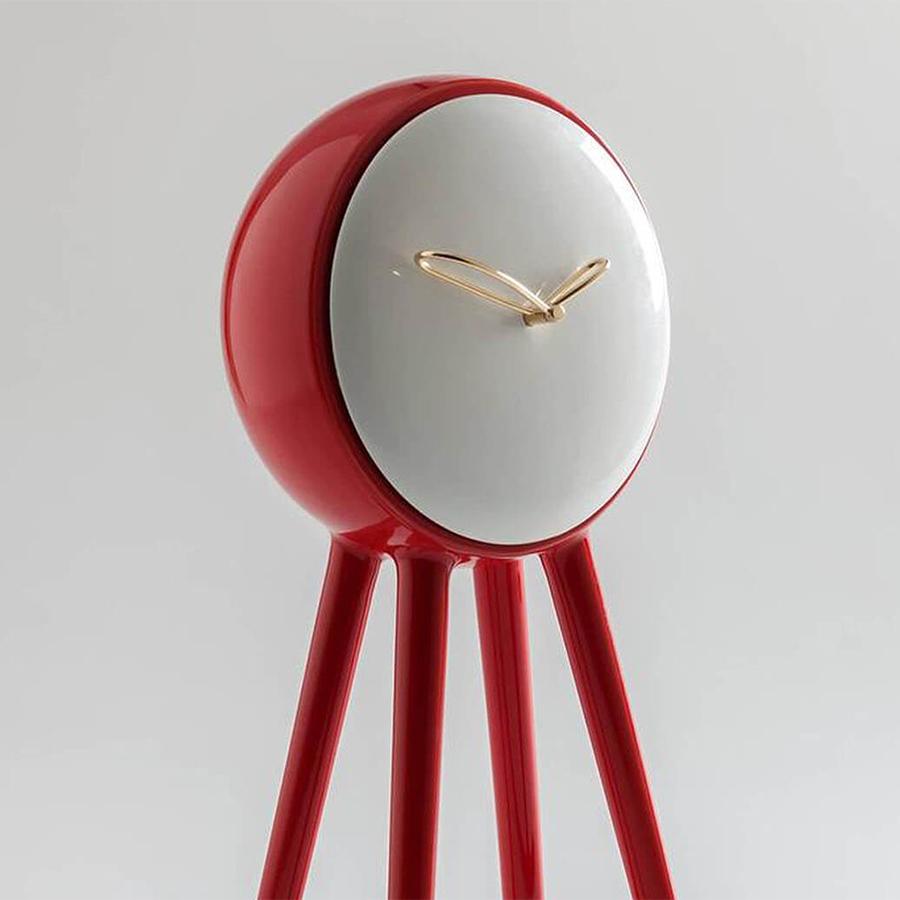 Italian Pendule Red Clock For Sale