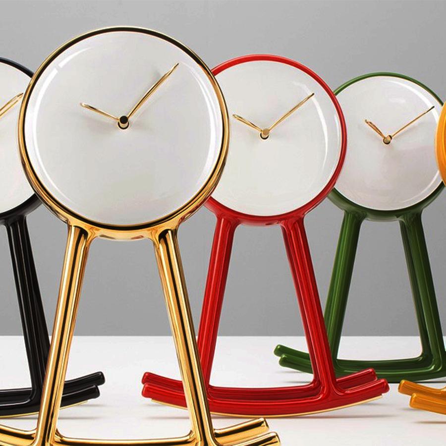 Pendule Rote Uhr (Keramik) im Angebot