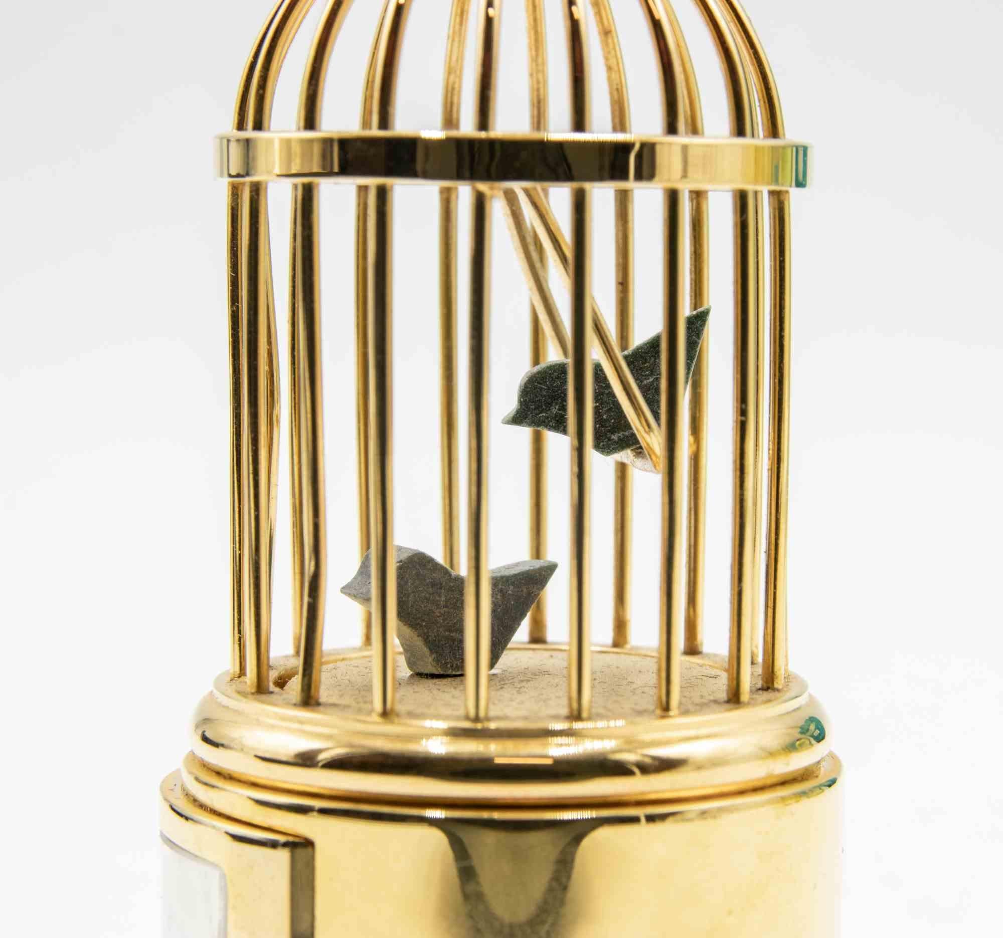 European Pendulette Cage à Oiseaux by Bucherer, Late 20th Century