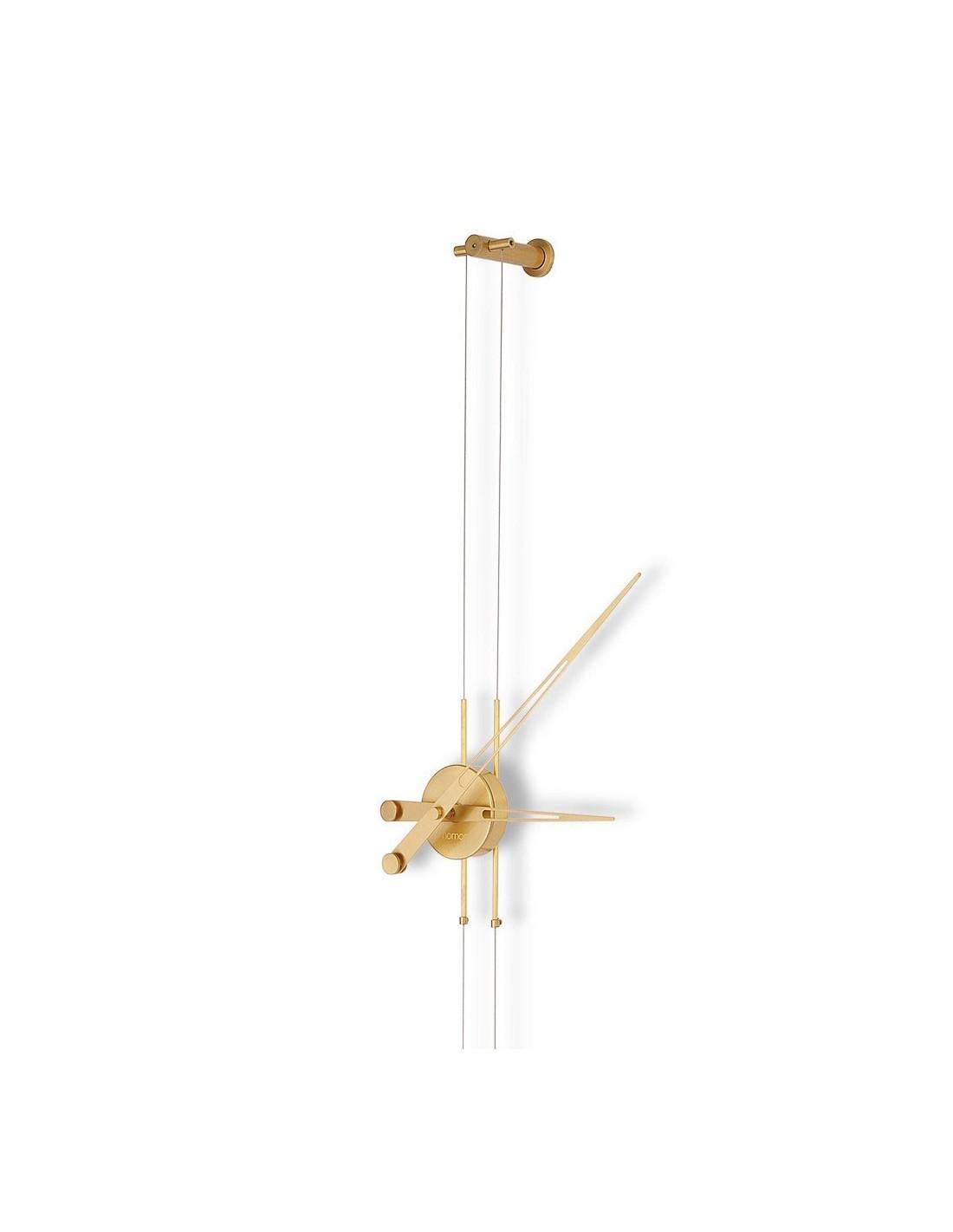 Modern Pendulo Gold Wall Clock For Sale