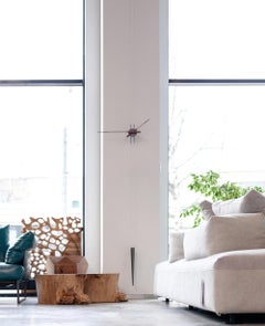 Péndulo I Wall Clock by Nomon: Modern Wood and Chrome Design