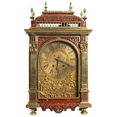 Pendulum 19th Century In Tortoiseshell, Bronze And Blackened Wood, Napoleon III