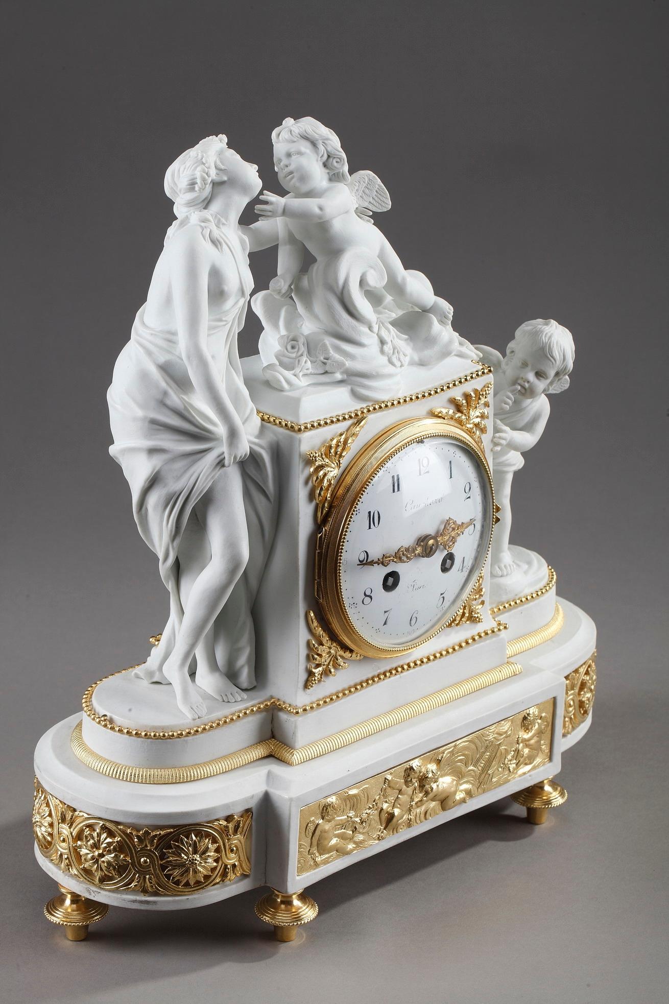 Pendule à pendule : Vénus et Cupidon, de style Louis XVI par Samson 3