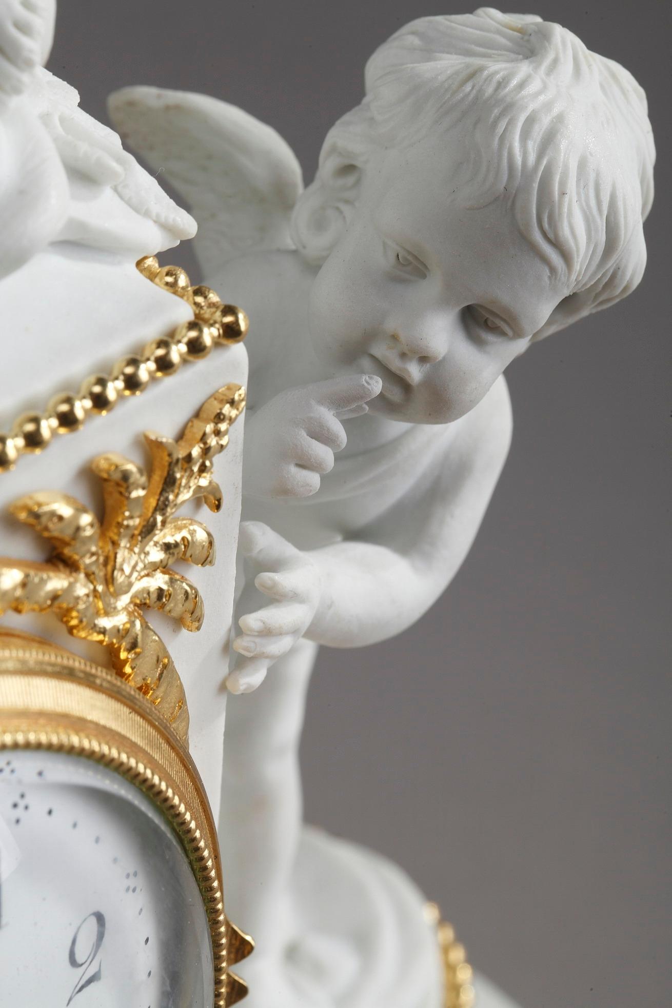 Pendule à pendule : Vénus et Cupidon, de style Louis XVI par Samson 4