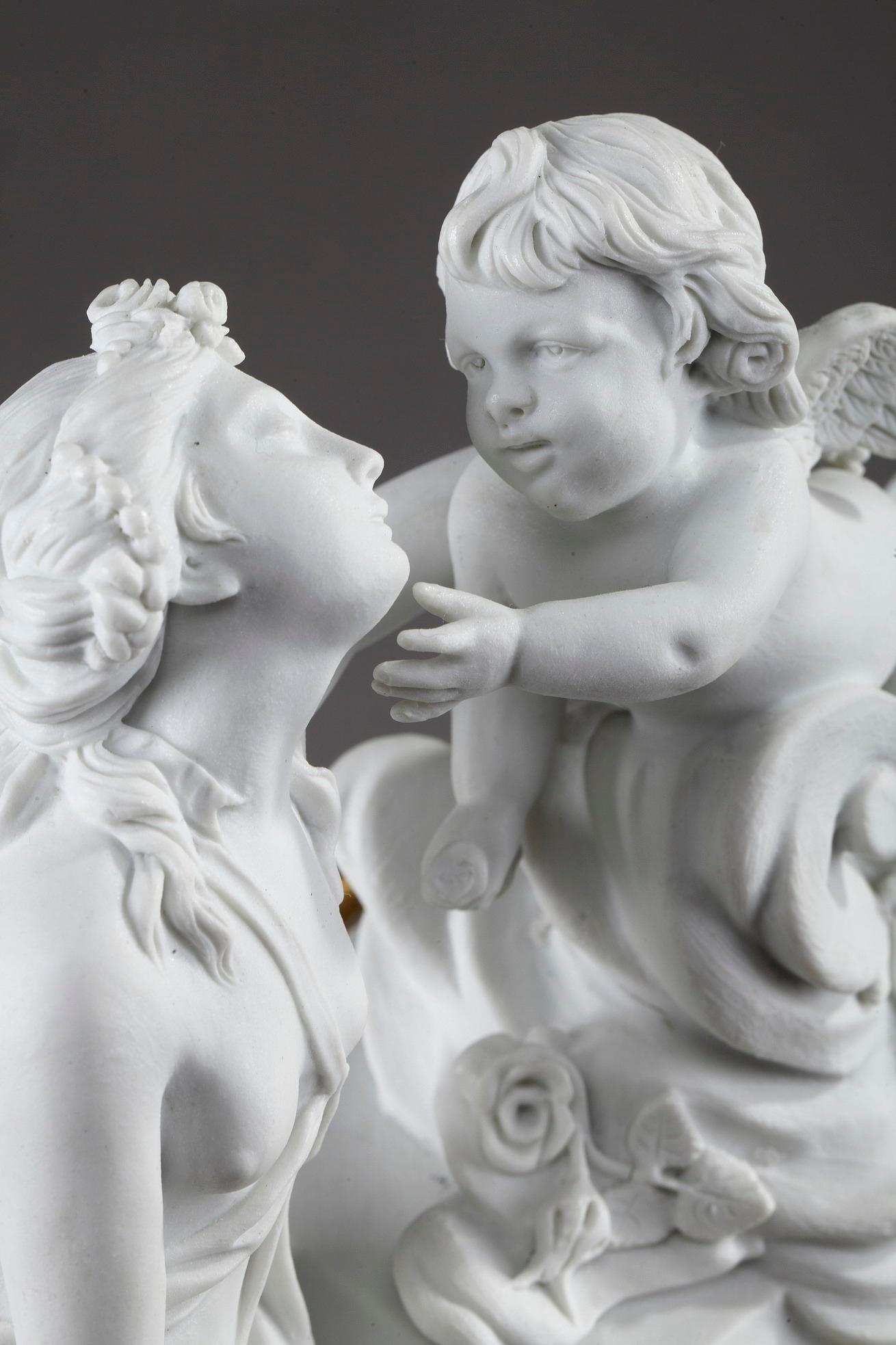 Pendule à pendule : Vénus et Cupidon, de style Louis XVI par Samson 5