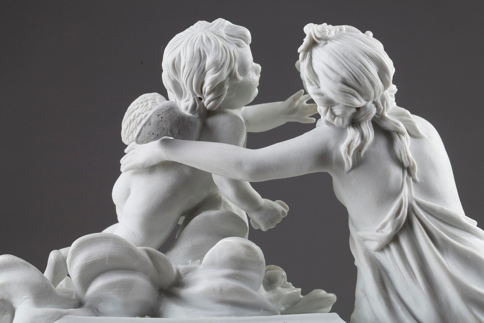 Pendule à pendule : Vénus et Cupidon, de style Louis XVI par Samson 9