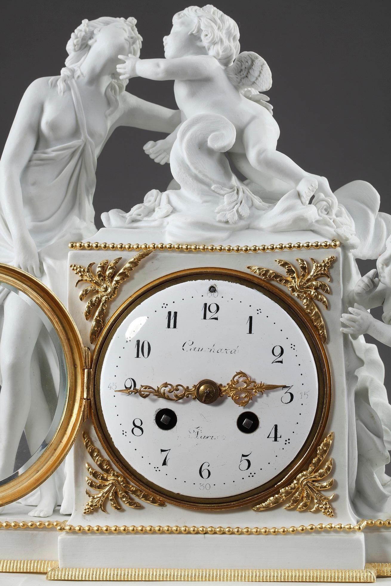 Uhr mit Pendel: Venus und Amor, im Louis-XVI-Stil von Samson (Louis XVI.)