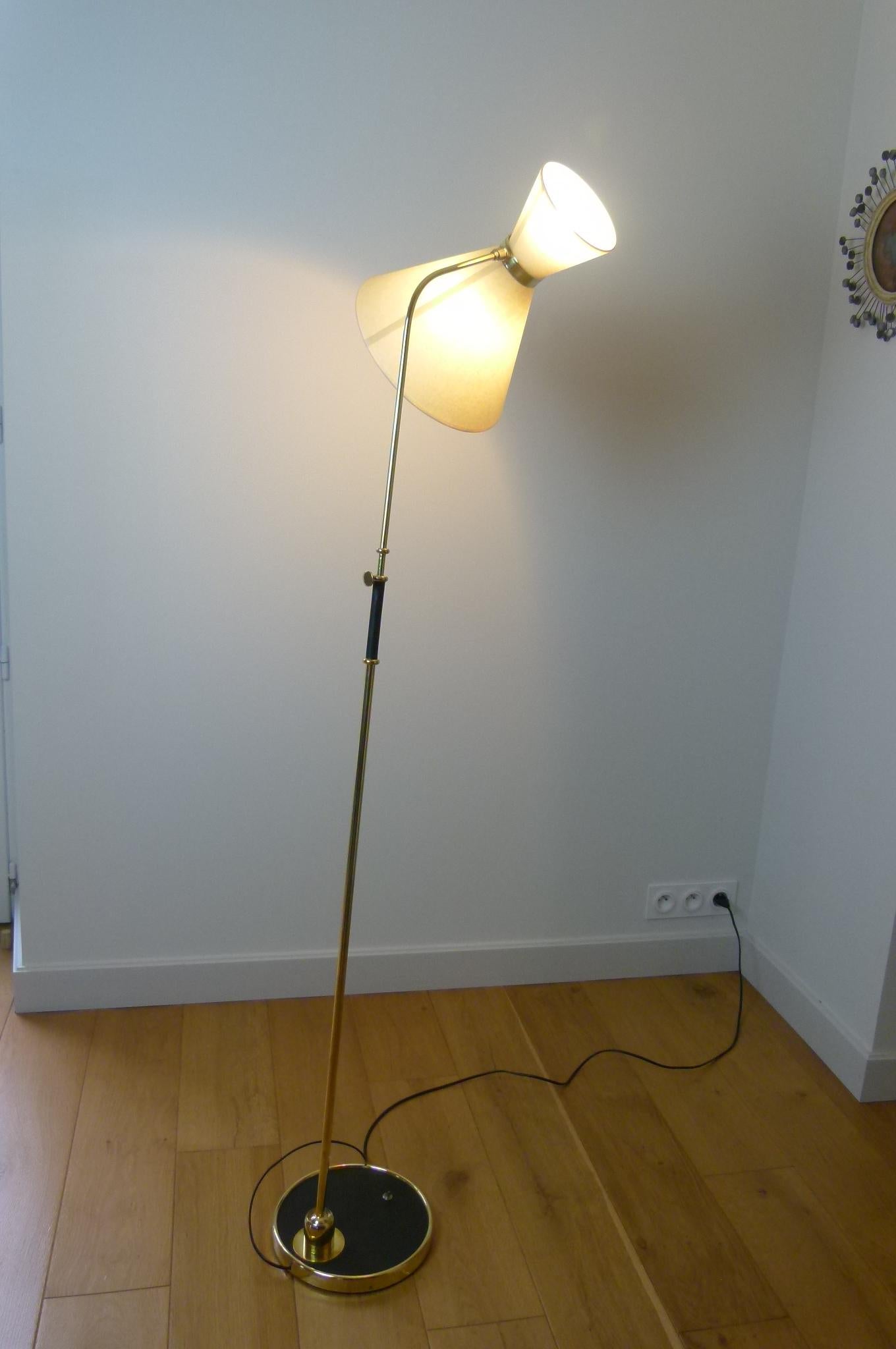 Pendulum Floor Lamp Maison Lunel, circa 1950 10