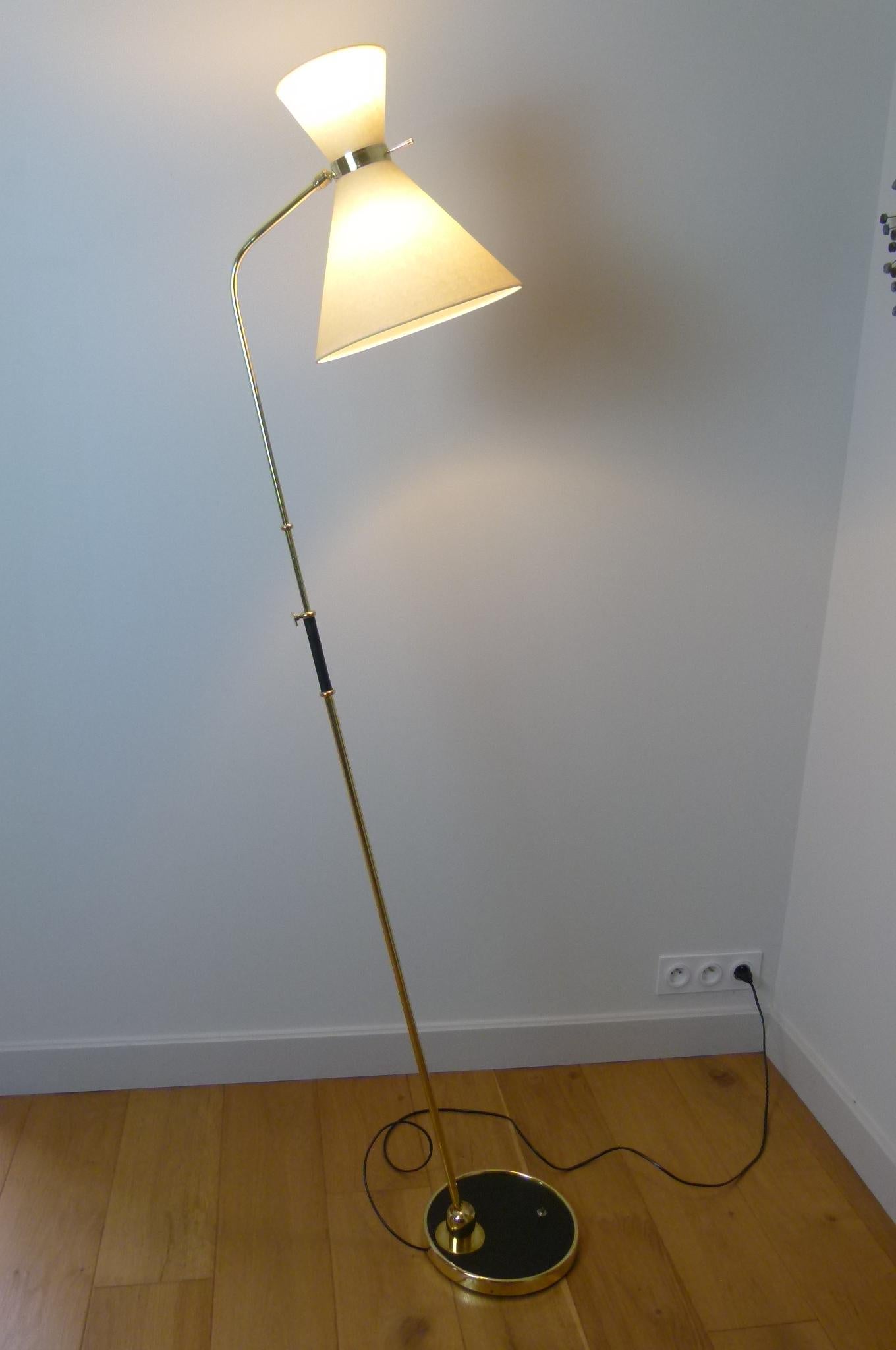 Pendulum Floor Lamp Maison Lunel, circa 1950 1