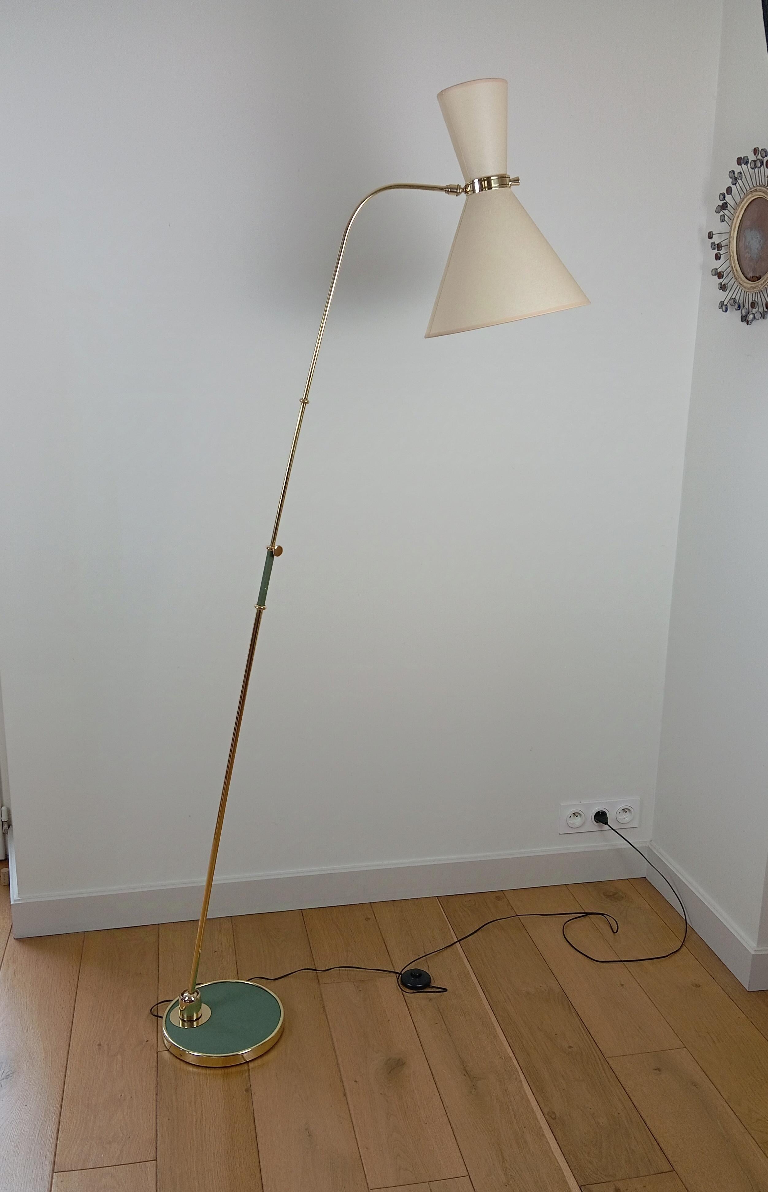 Pendulum Floor Lamps, Maison Lunel circa 1950 3
