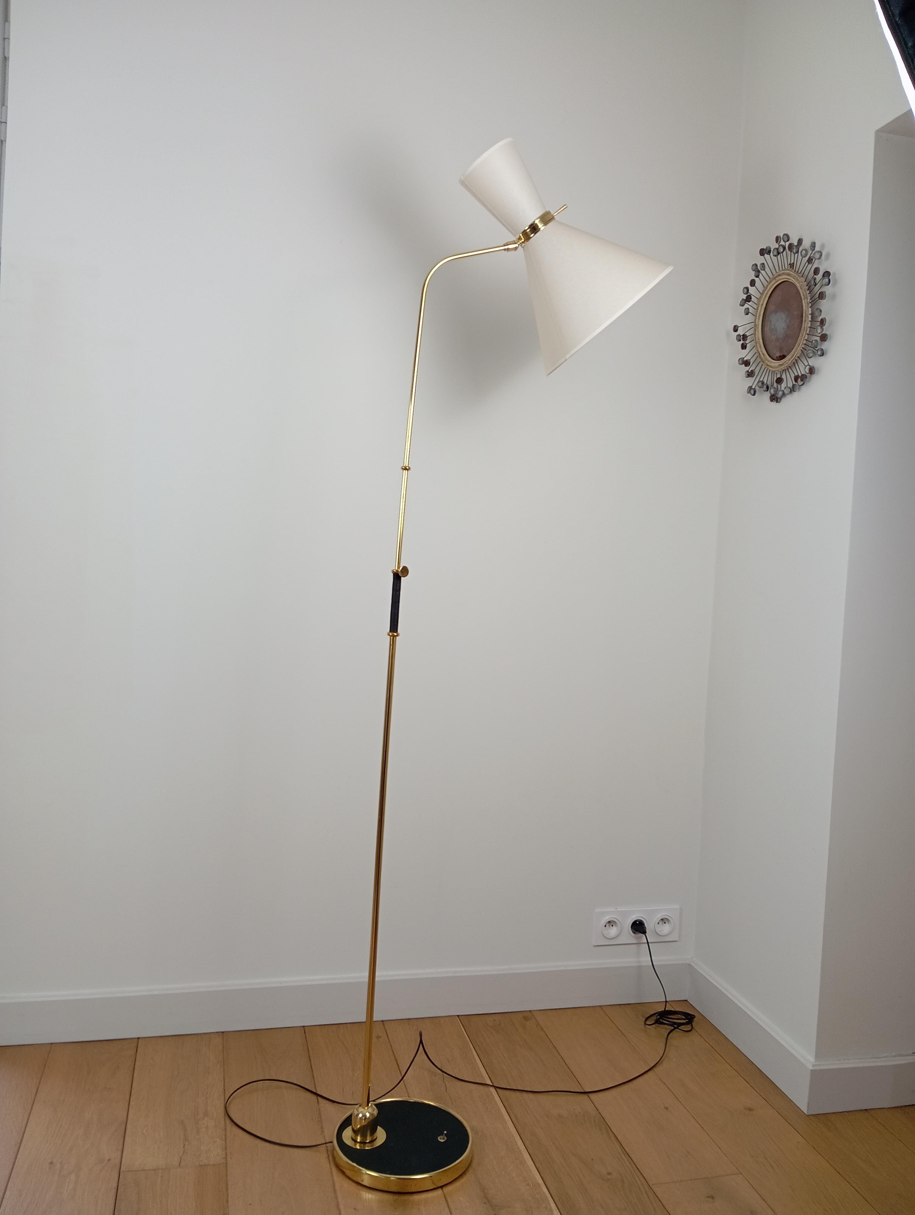 Pendulum Floor Lamps, Maison Lunel circa 1950 6