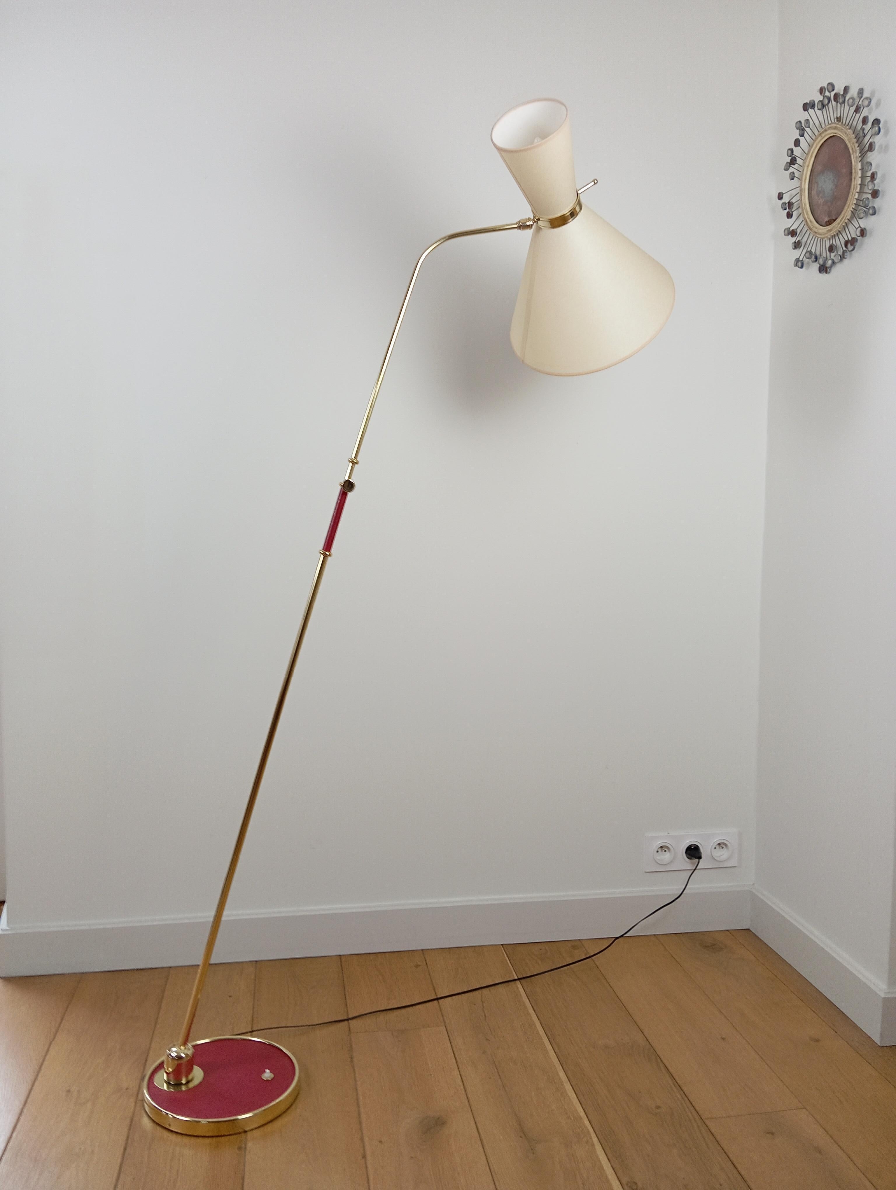 Pendulum Floor Lamps, Maison Lunel circa 1950 6