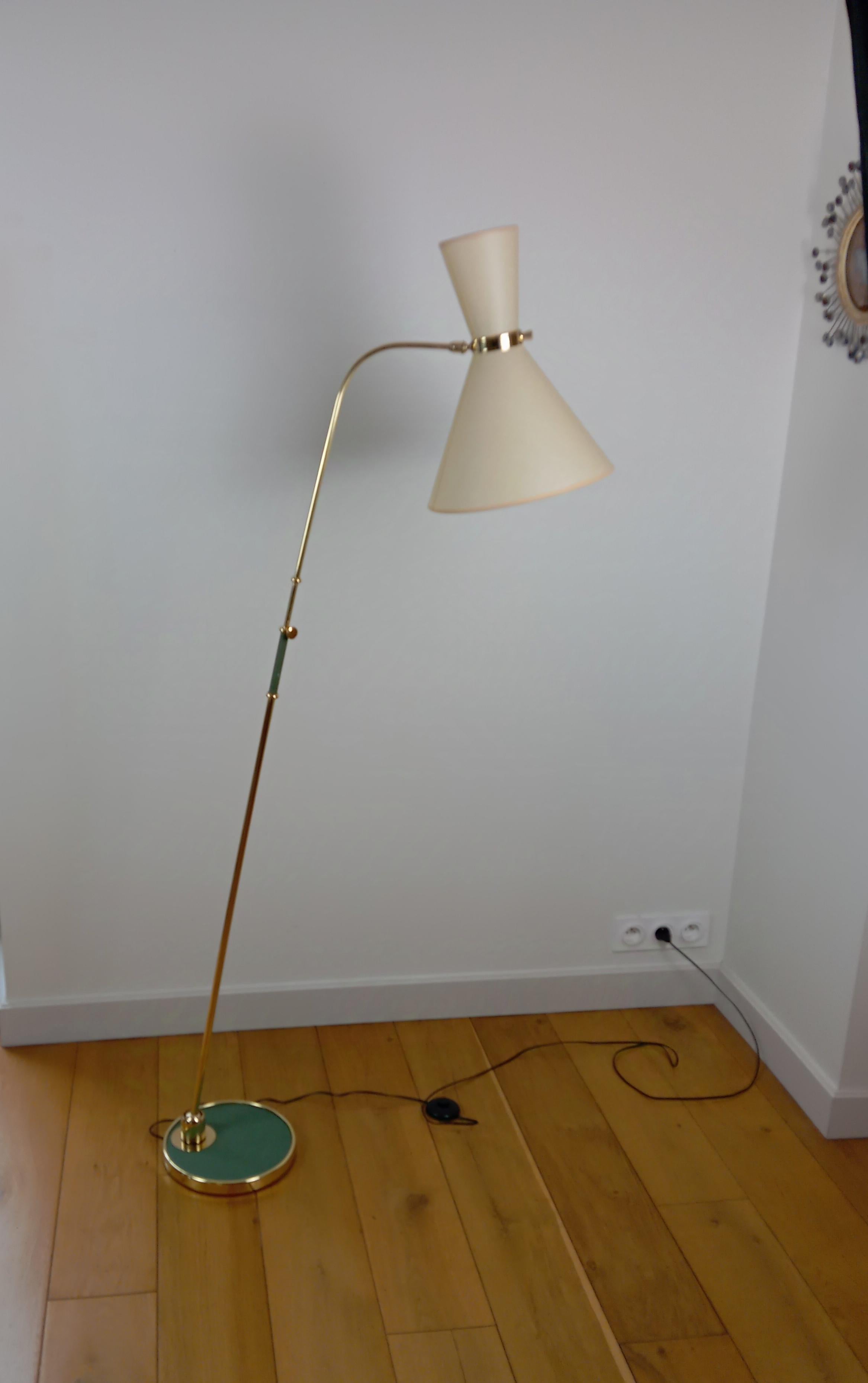 Pendulum Floor Lamps, Maison Lunel circa 1950 10
