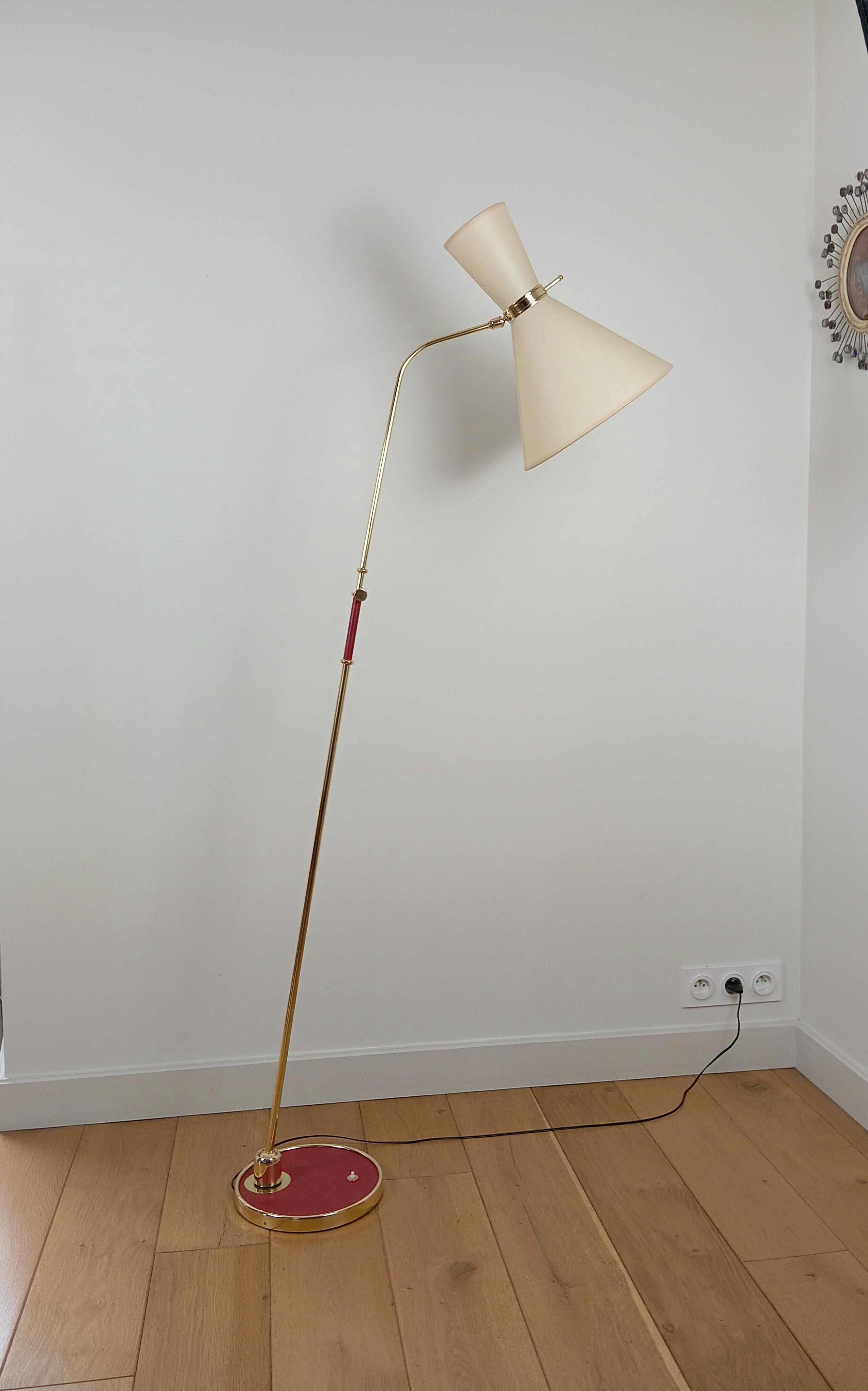 Pendulum Floor Lamps, Maison Lunel circa 1950 12