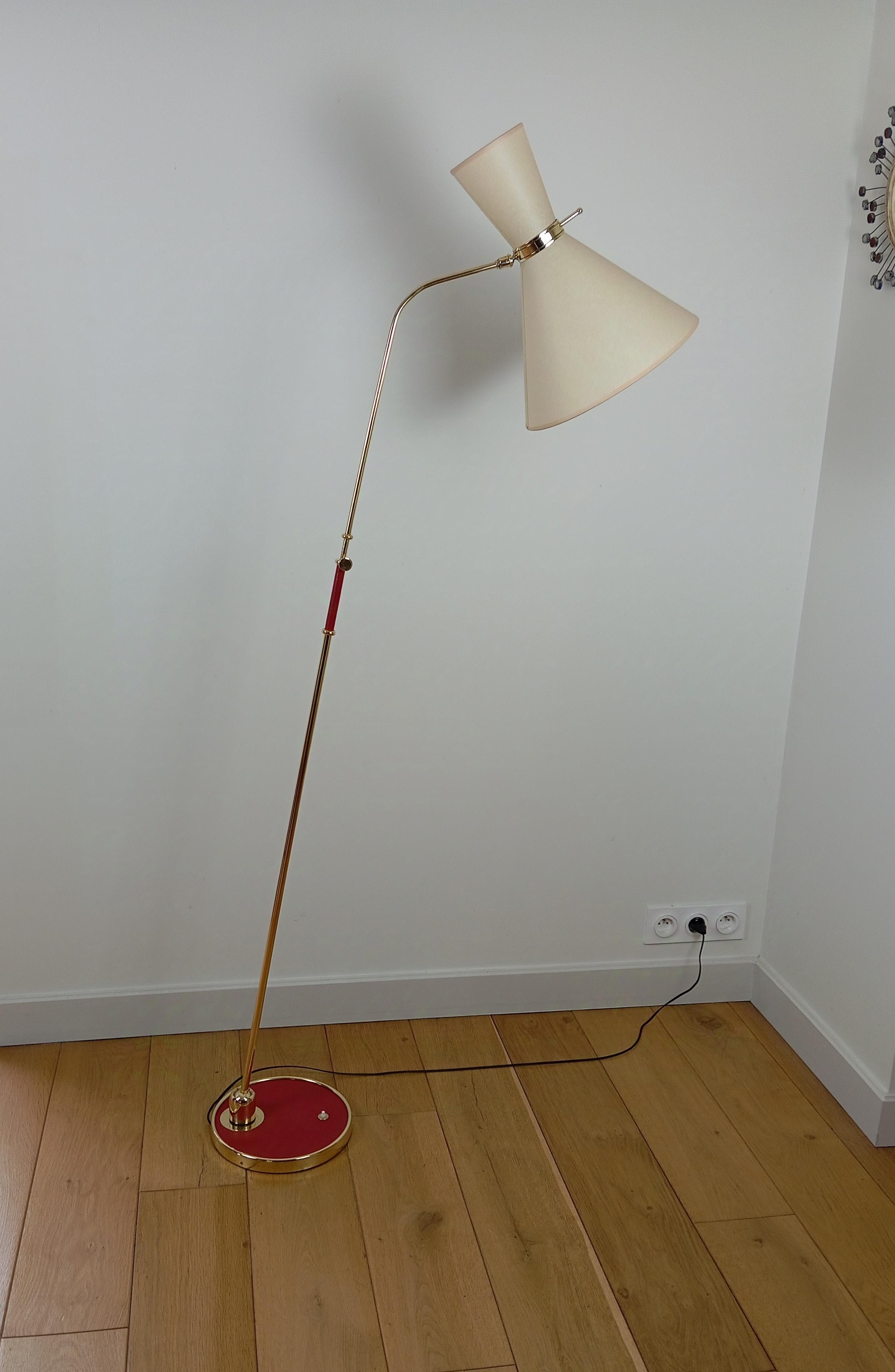 Pendulum Floor Lamps, Maison Lunel circa 1950 13