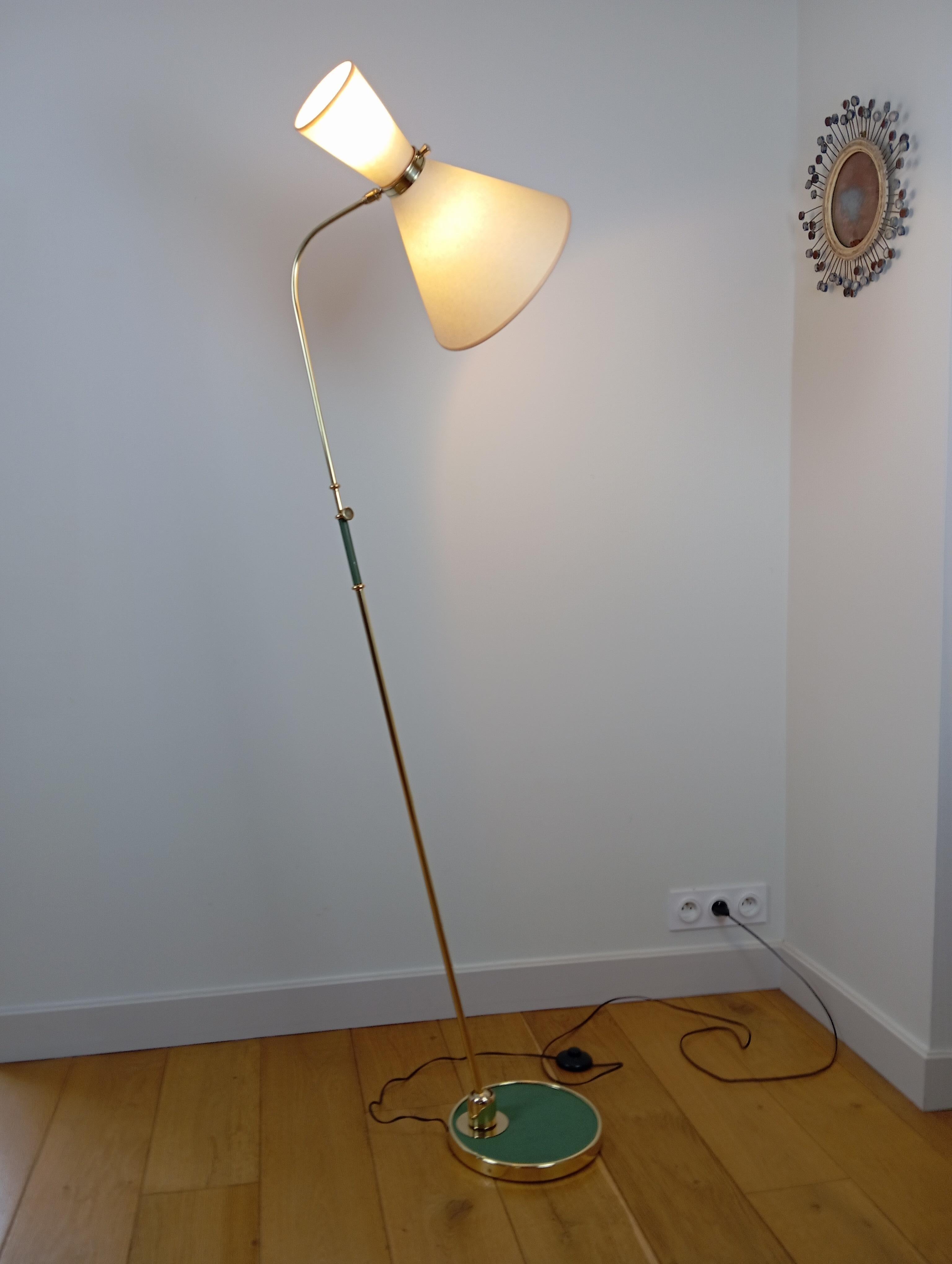 20th Century Pendulum Floor Lamps, Maison Lunel circa 1950