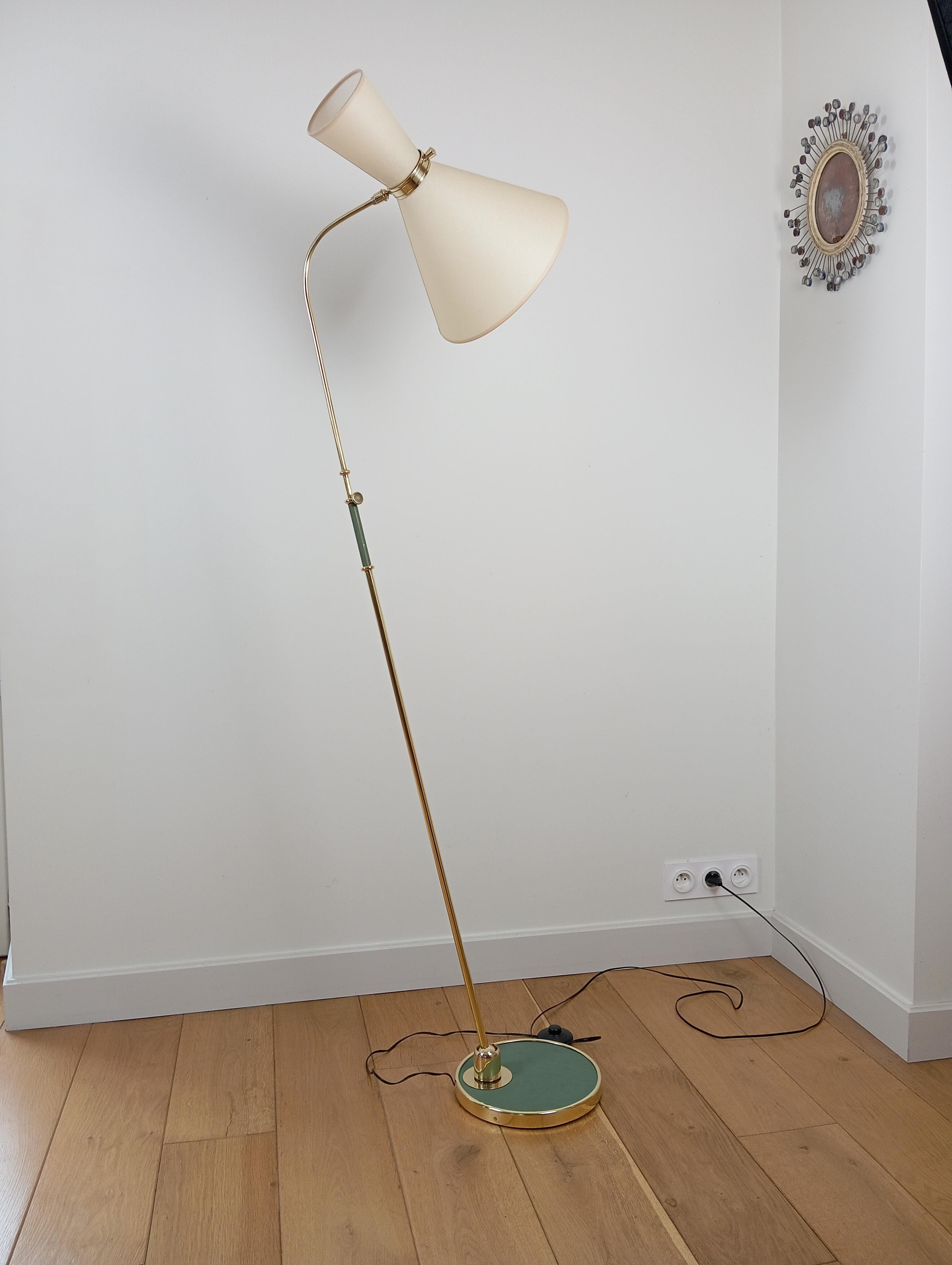 Pendulum Floor Lamps, Maison Lunel circa 1950 1