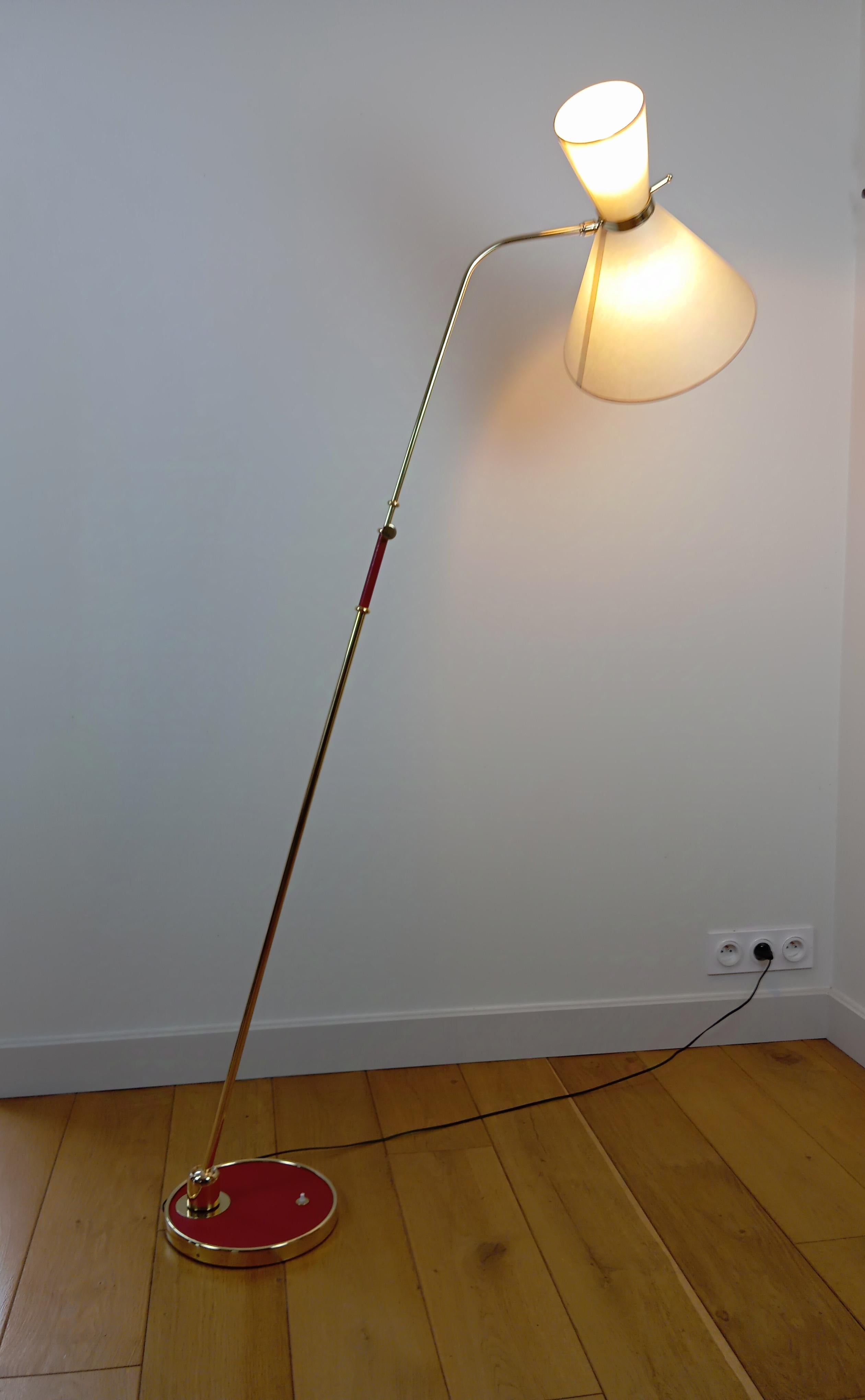 Pendulum Floor Lamps, Maison Lunel circa 1950 1