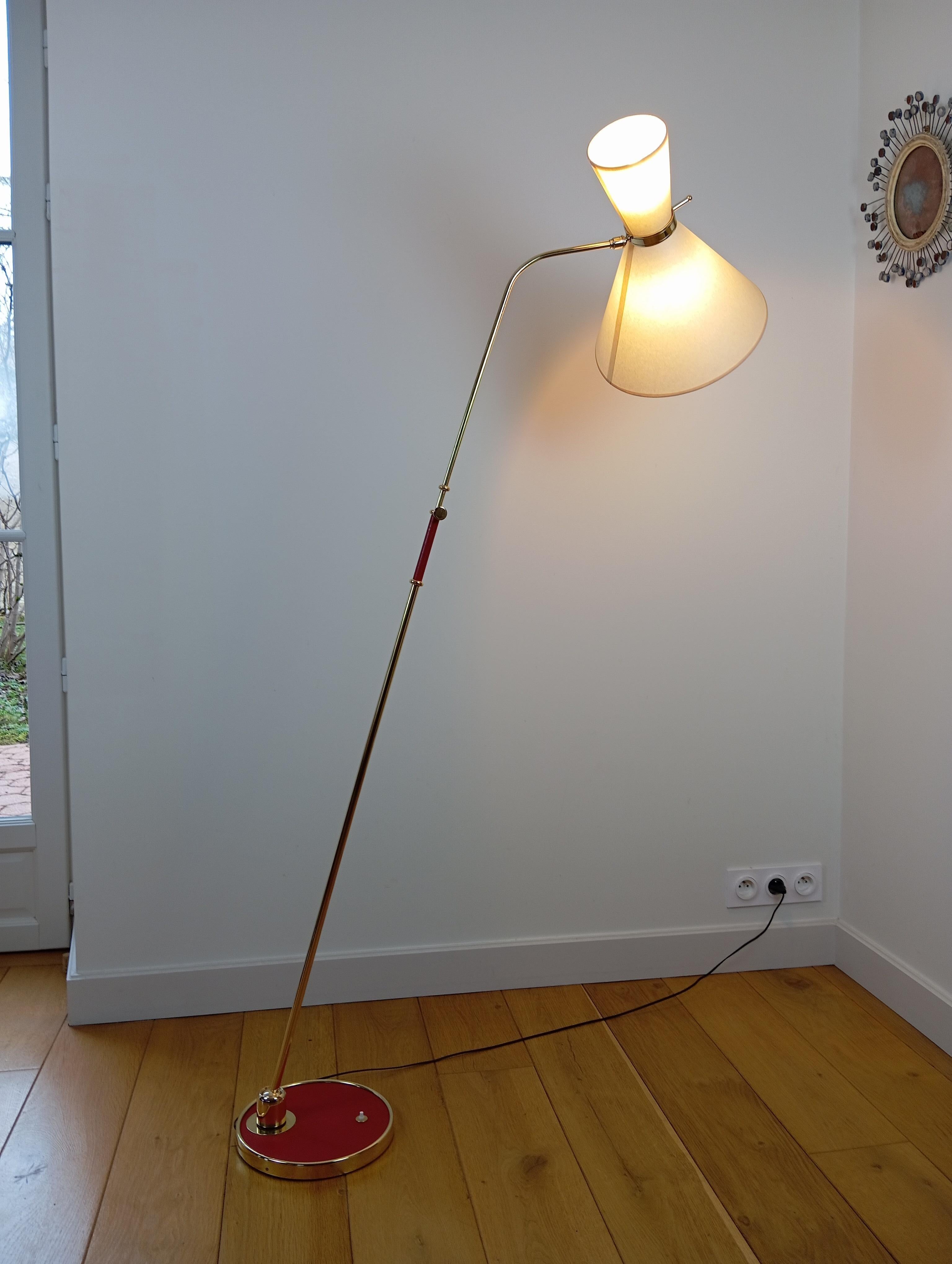 Pendulum Floor Lamps, Maison Lunel circa 1950 2