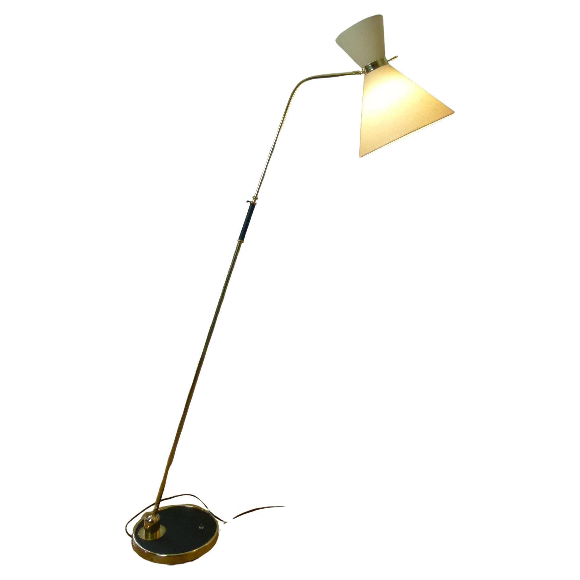 Pendulum Floor Lamps, Maison Lunel circa 1950