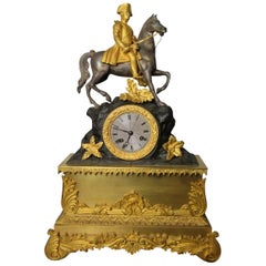 Pendulum Napoleon Gilt Bronze, 19th Century