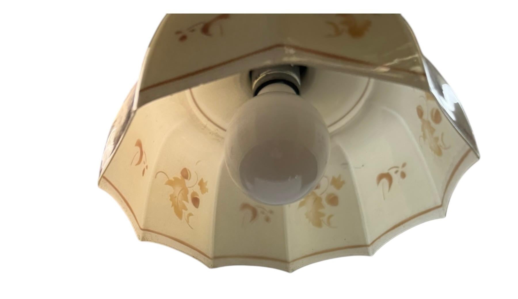 Pendulum Pendant Art Deco Adjustable Glass Shade Light, 1920s Germany For Sale 8