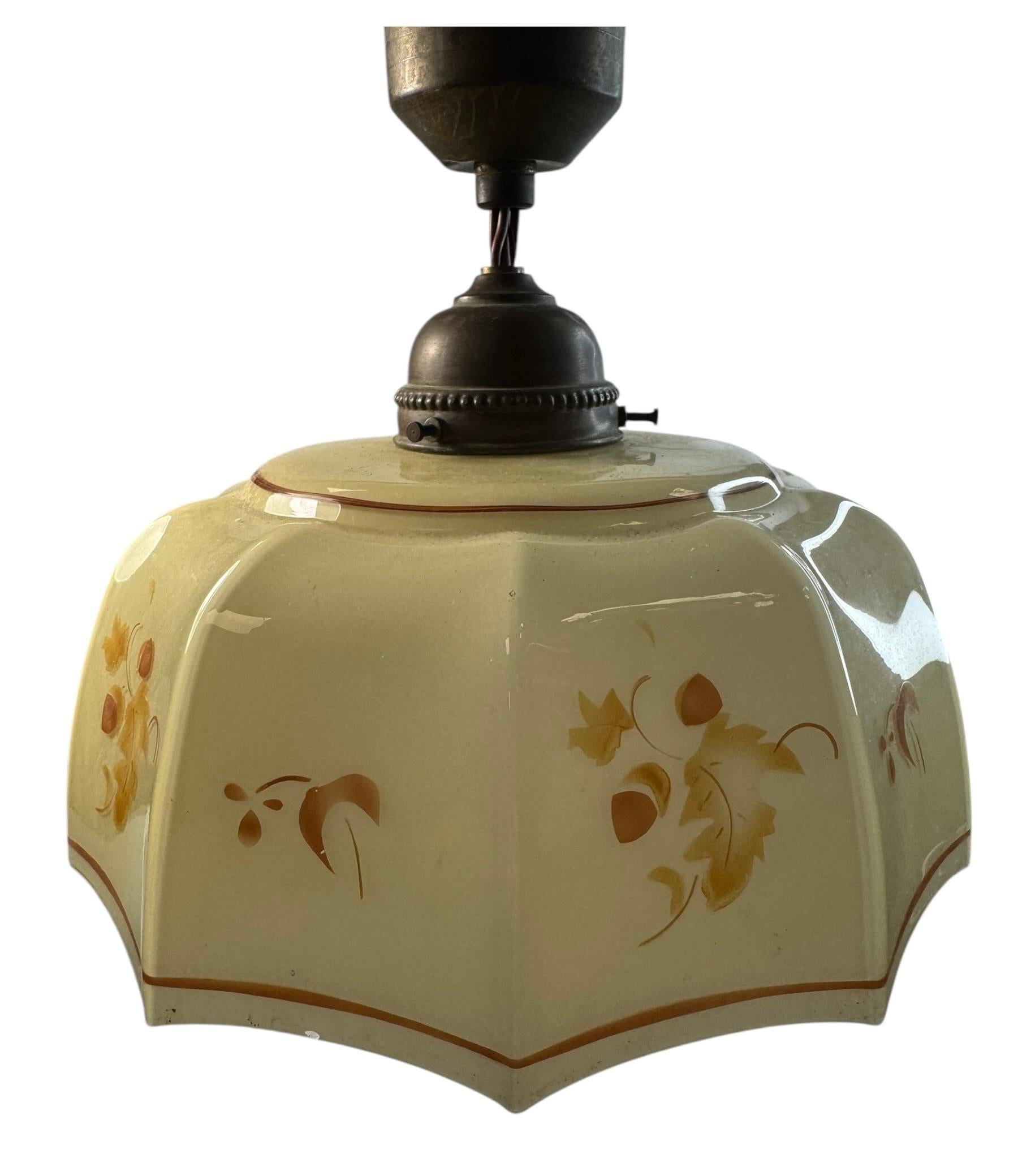 Pendulum Pendant Art Deco Adjustable Glass Shade Light, 1920s Germany For Sale 10