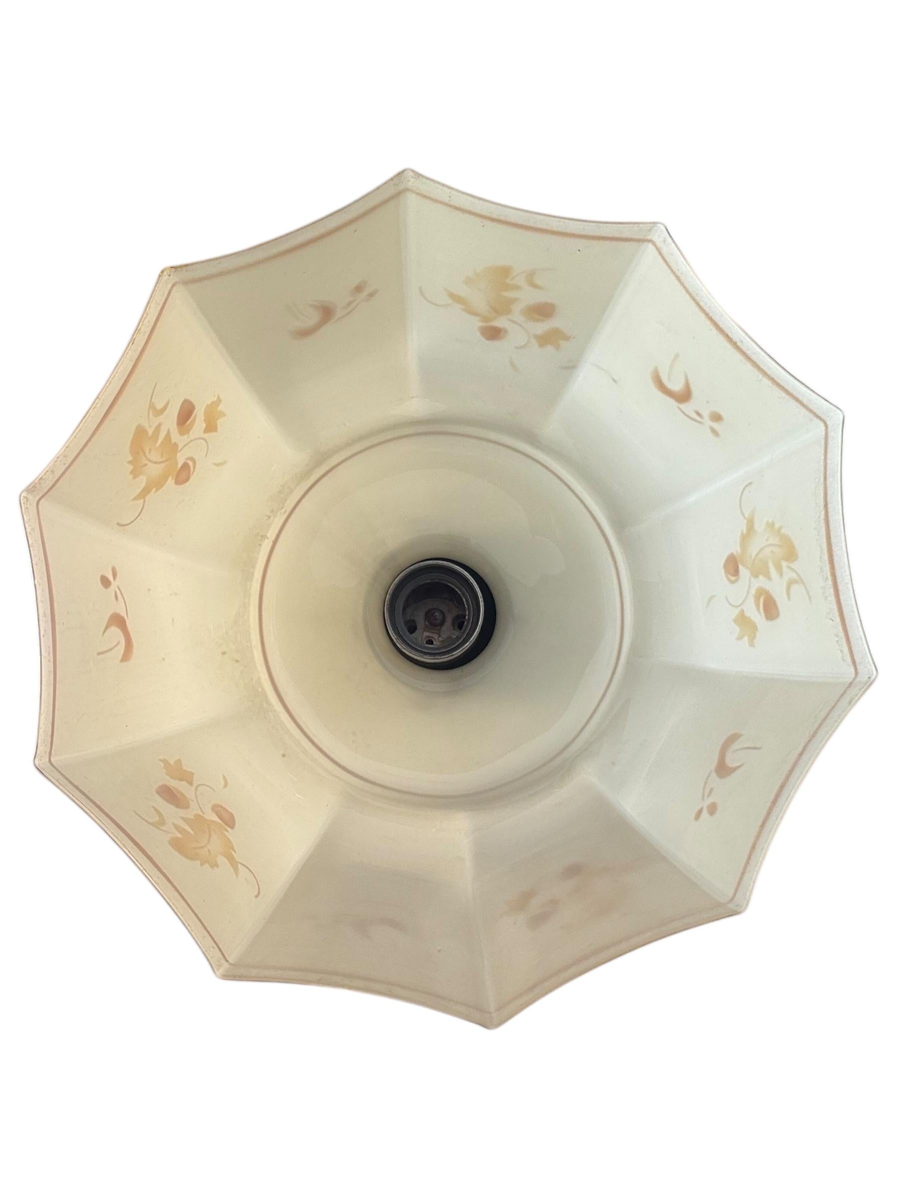 Pendulum Pendant Art Deco Adjustable Glass Shade Light, 1920s Germany For Sale 5