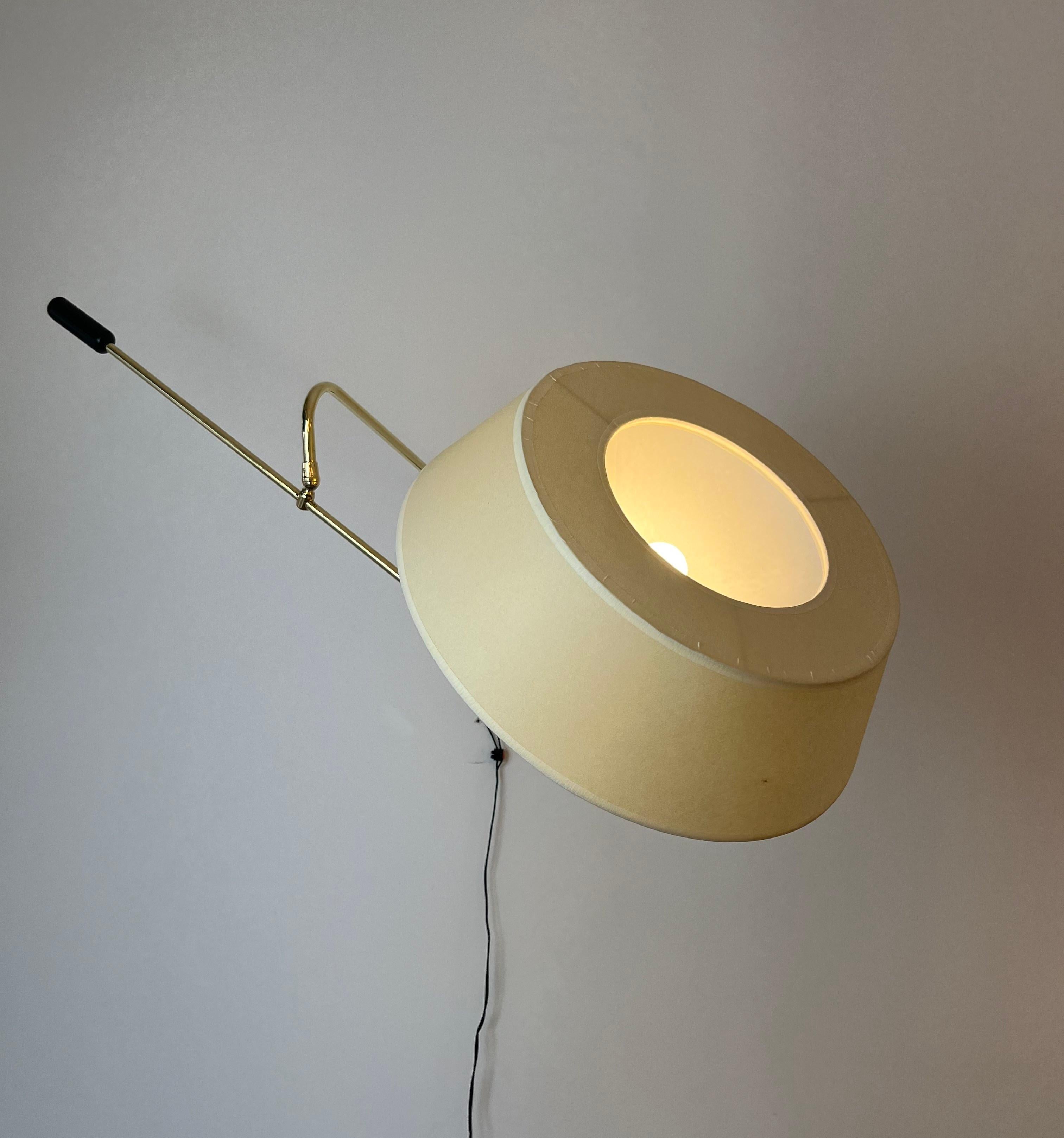 French Pendulum Wall Lamp Maison Lunel, circa 1950 For Sale