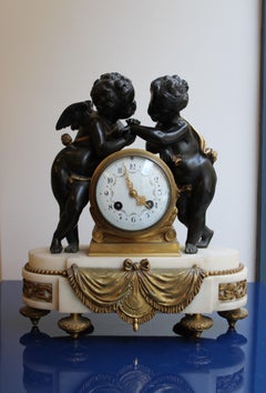 Pendulum with Cherubs, Bronze 19th Century
