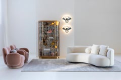 Art Deco Style Penedo Quartz Display Cabinet, Handmade in Portugal by Greenapple