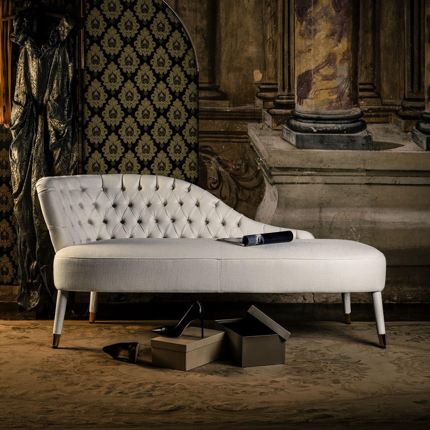 Italian Penelope Asymmetrical Gray Sofa For Sale