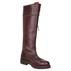 Penelope Chilvers Brown Leather Buckled Boots Size IT 37.5