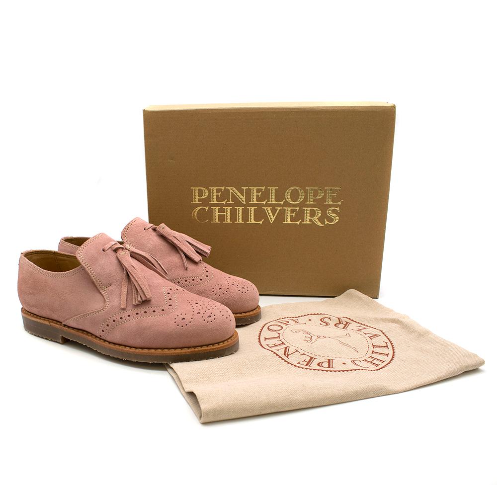 Brown Penelope Chilvers Camber Suede Shoes in Rose Pink 38