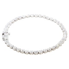 Contemporary 4.50ct Round Brilliant Diamond Tennis Bracelet 18 Carat White Gold