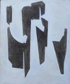 Concettuale astratto IV - Artista femminile britannica degli anni Sessanta che dipinge ad olio