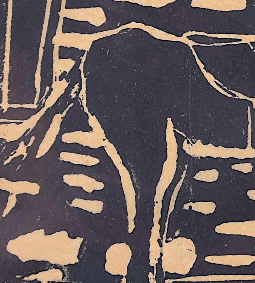 Cavallo vicino al fienile, stampa su legno di Penelope Ellis in vendita 3
