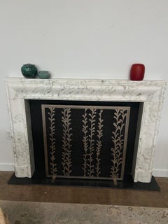 Handmade Aged Gold Penelope Fire Screen, Organic Modern Design