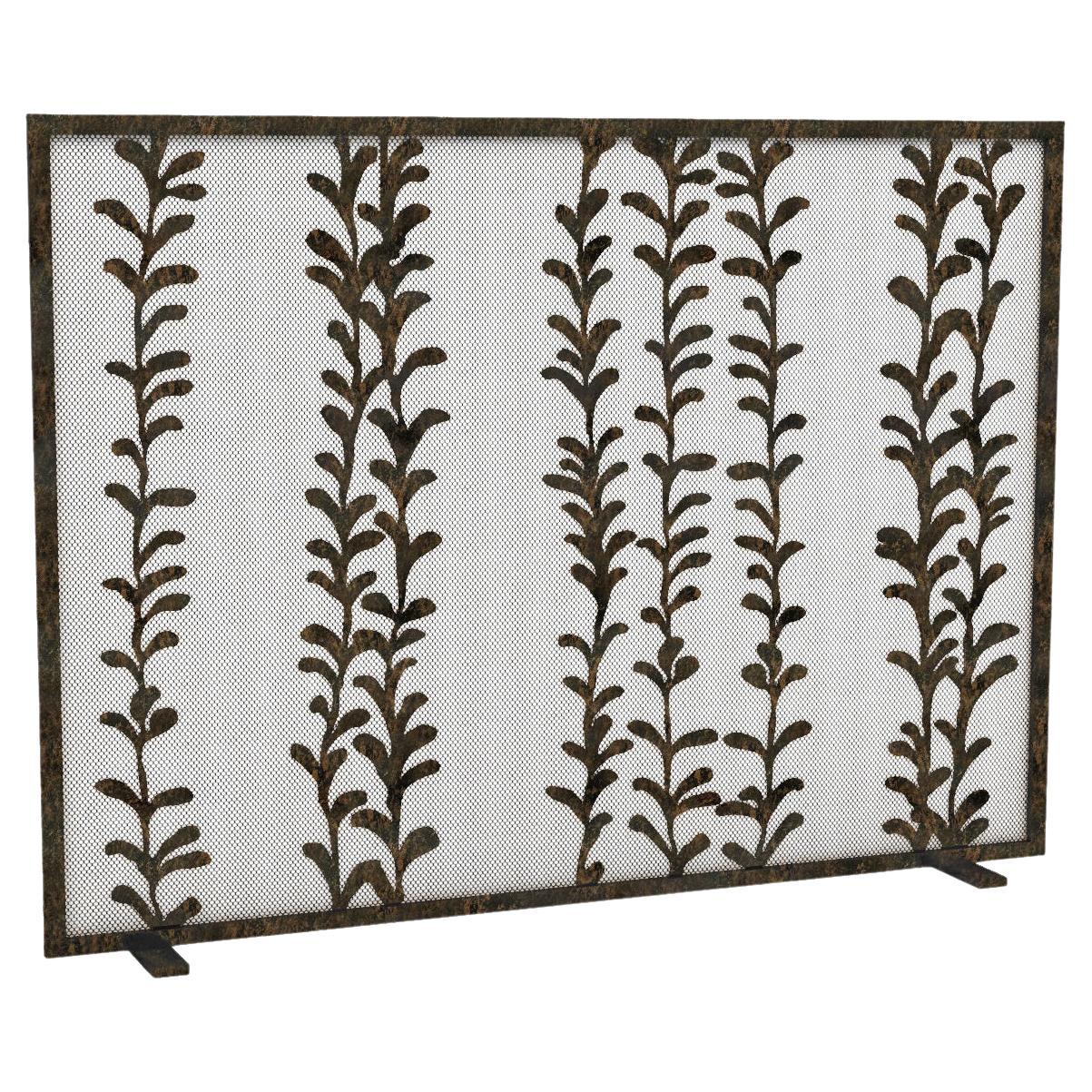 Penelope Fireplace Screen in Warm Silver For Sale at 1stDibs