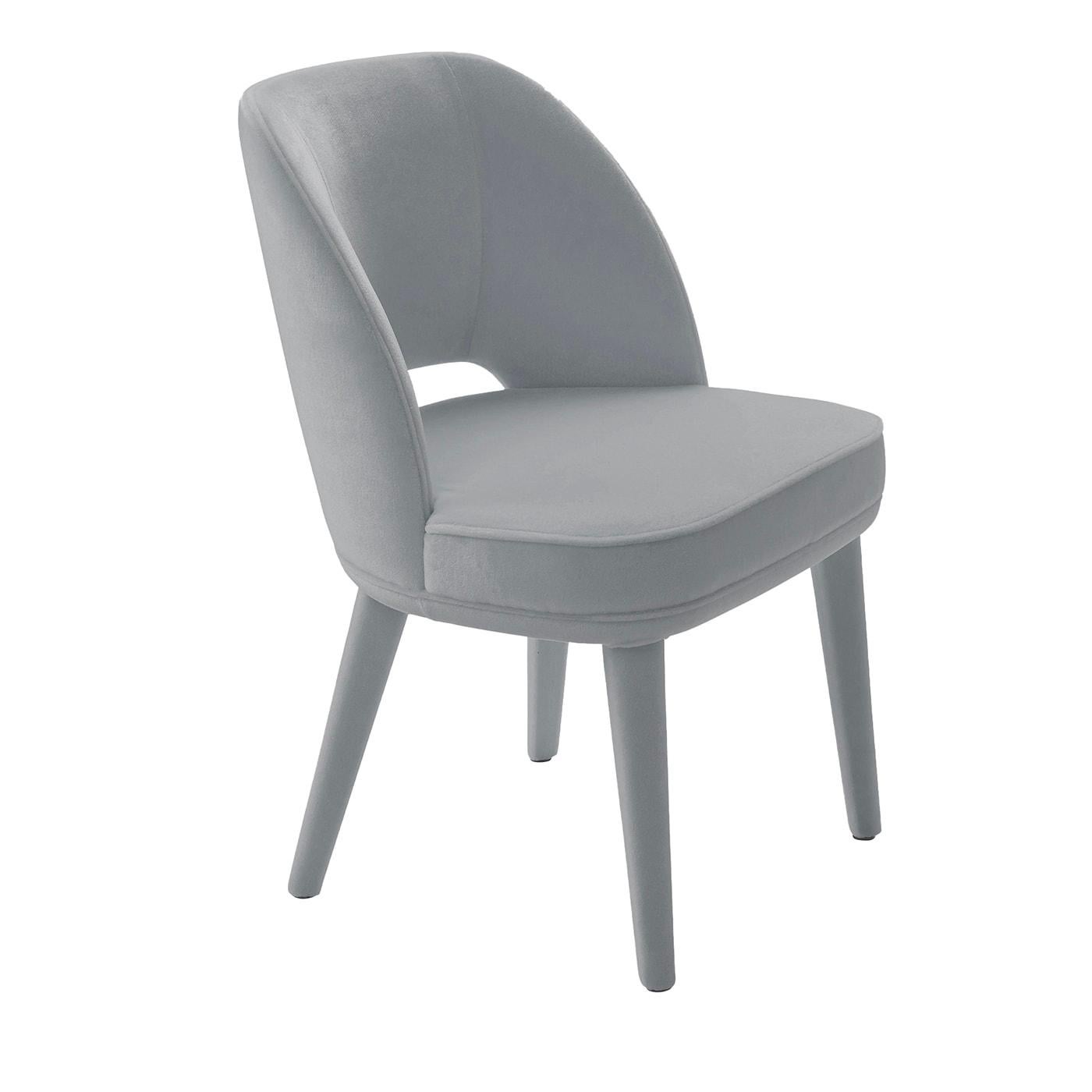 Penelope Gray Samt Stuhl im Angebot