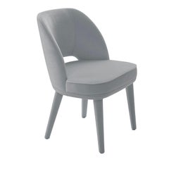 Silla de terciopelo gris Penélope