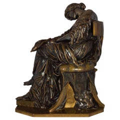 "Schlafende Penelope" Bronze-Skulptur von Pierre Jules Cavelier"