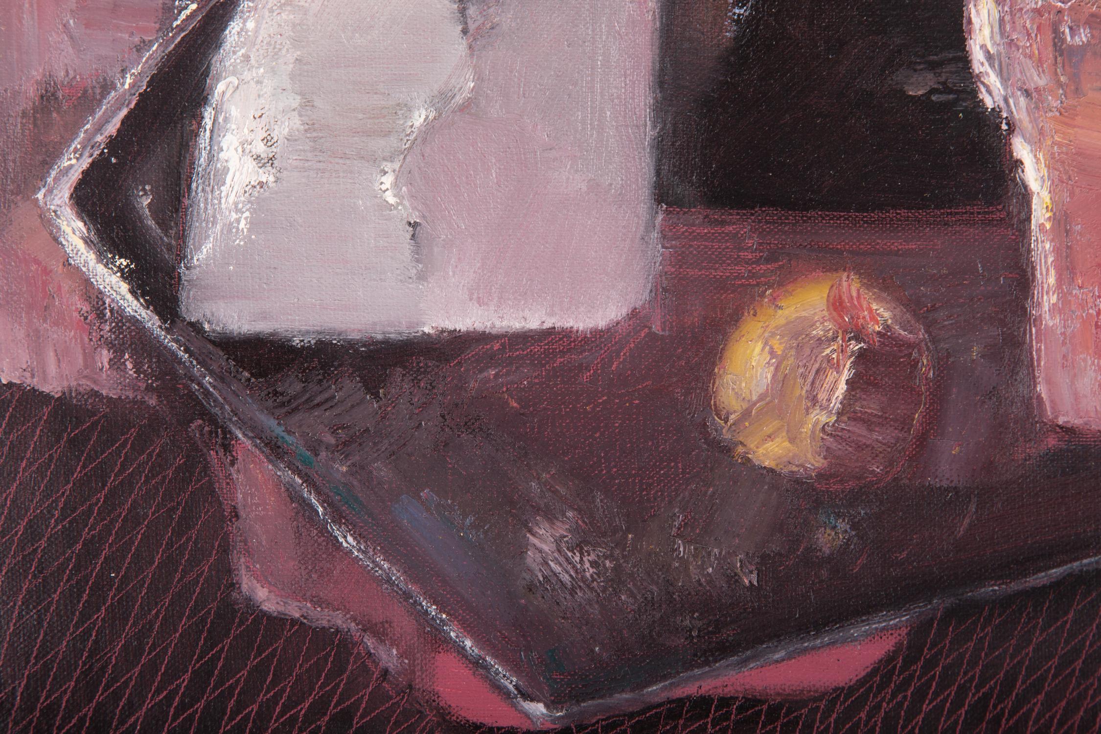 Pengfei Wu, Original-Ölgemälde „Stillleben-Purple 3“, Pengfei im Angebot 5