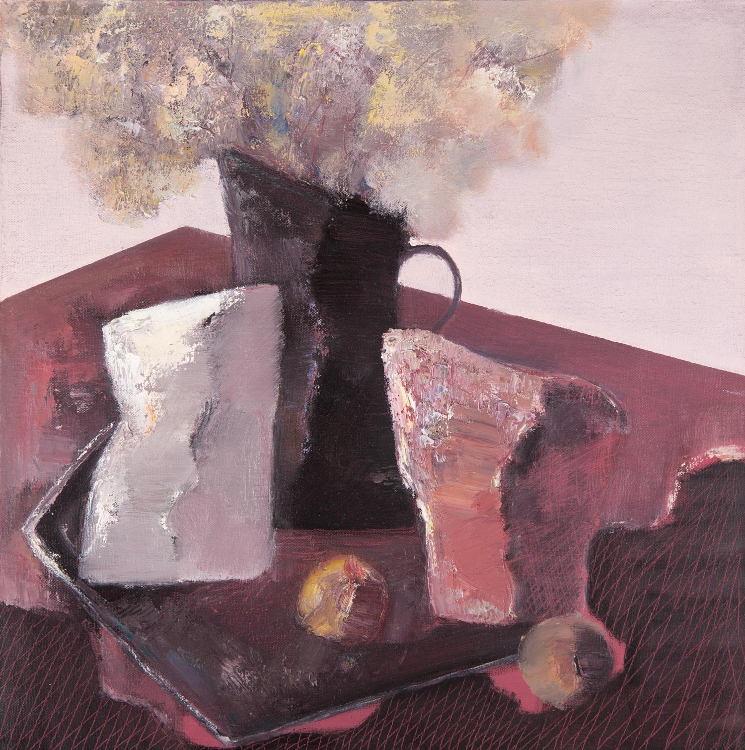 Pengfei Wu, Original-Ölgemälde „Stillleben-Purple 3“, Pengfei