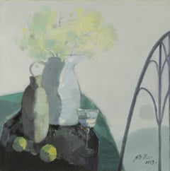 Pengfei Wu Stillleben Original Öl auf Leinwand "Afternoon Tea"